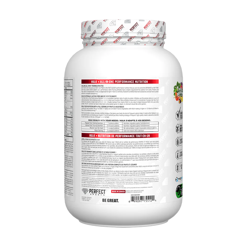 Perfect Sports - Hulk Clean Mass Gainer - 10lbs