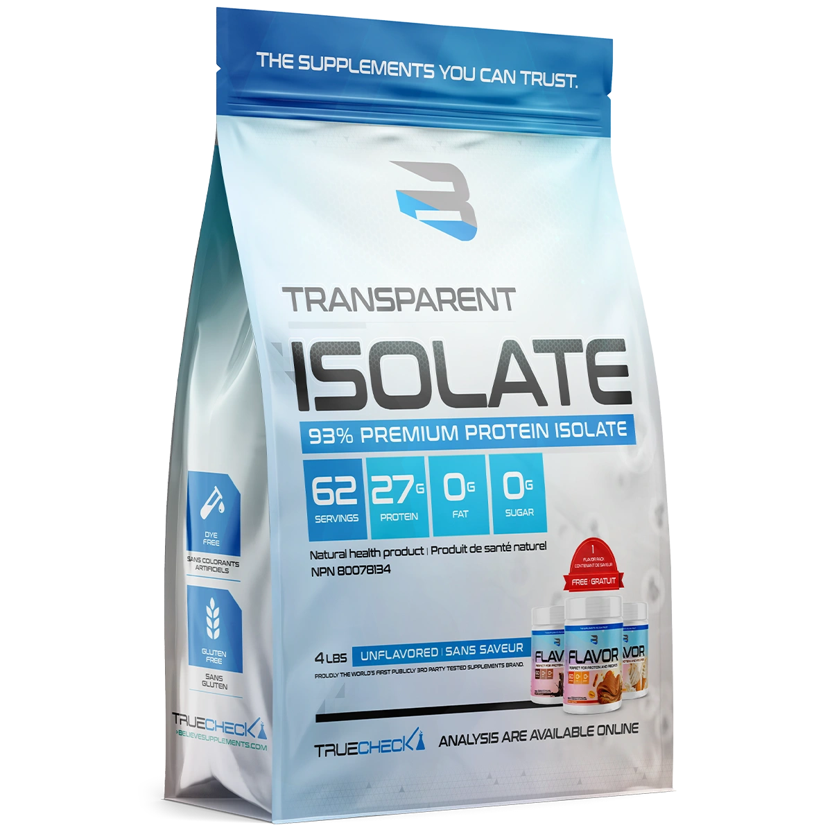 Isolate 4lbs nature - Believe supplement