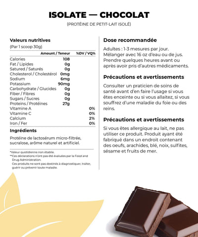 Fit Shack Suppléments 2 lbs / Chocolat VRAC - ISOLATE