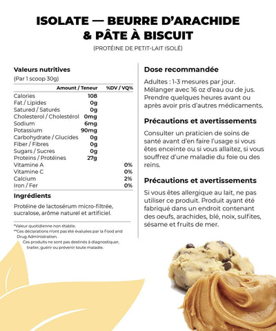 Fit Shack Suppléments 1 lb / Peanut Butter VRAC - ISOLATE